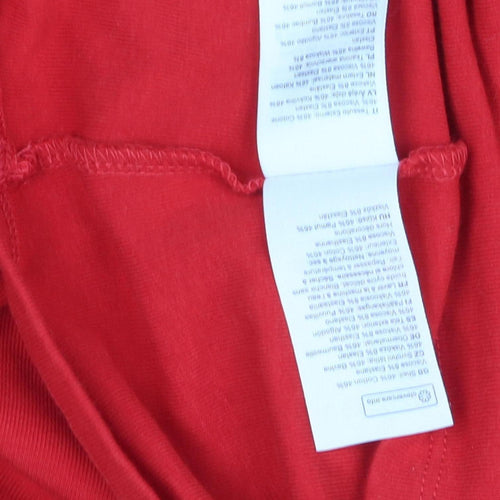 Paris Atelier Women's Red Ruffle Long Sleeve T-Shirt