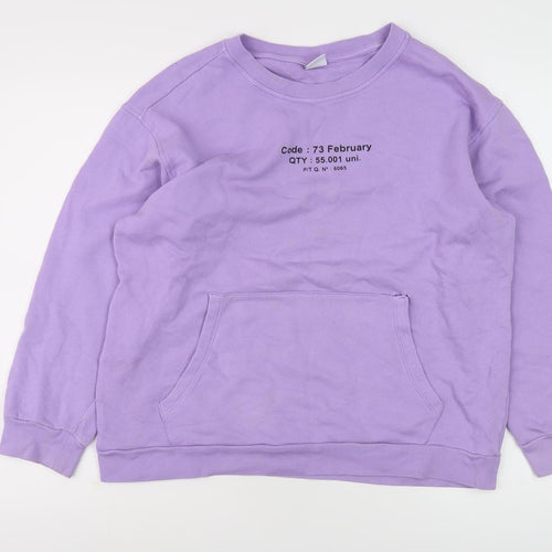 Zara Teens Purple Pullover Sweatshirt Size 12