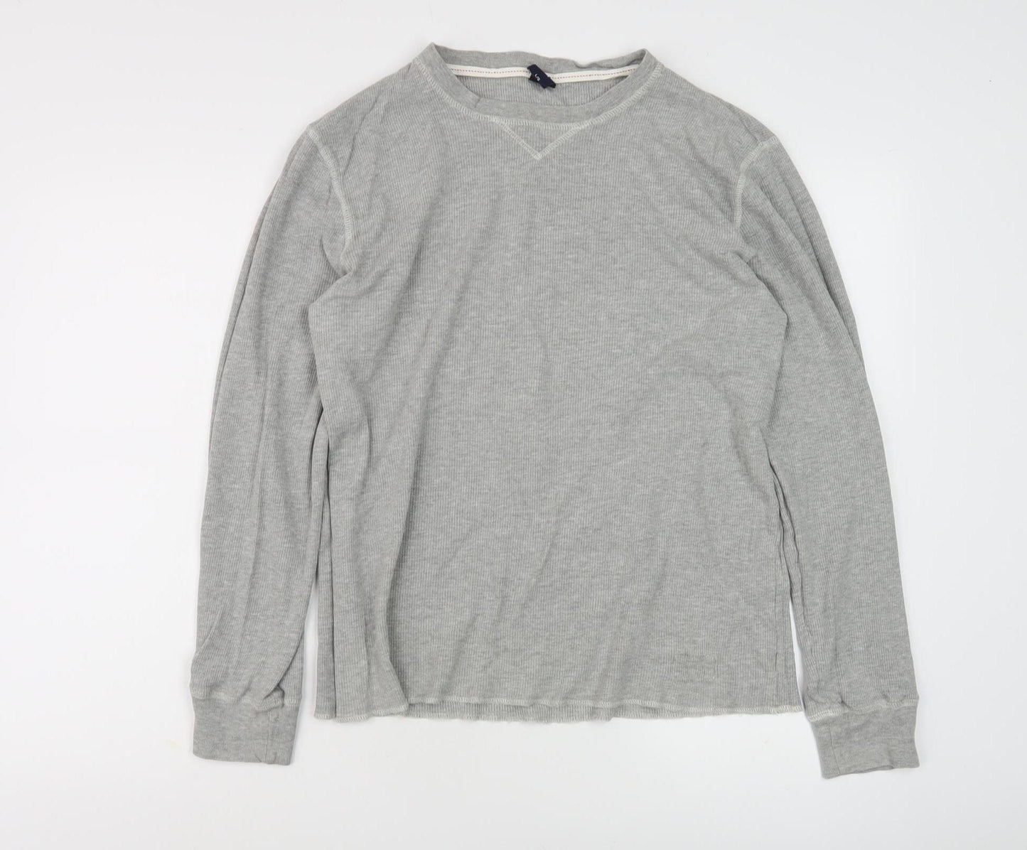 GAP Men's Grey Long Sleeve Crew Neck T-Shirt L