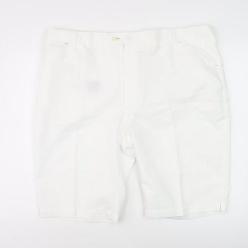 Stromberg Men's White Stylish Moisture Wicking Shorts