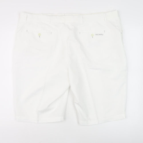 Stromberg Men's White Stylish Moisture Wicking Shorts