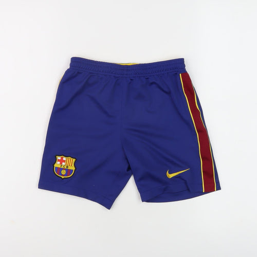 Nike Boys Blue Athletic Football Shorts, Size S