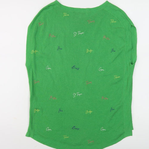 Next Women's Green Regular Fit Top, XS, Viscose-Linen