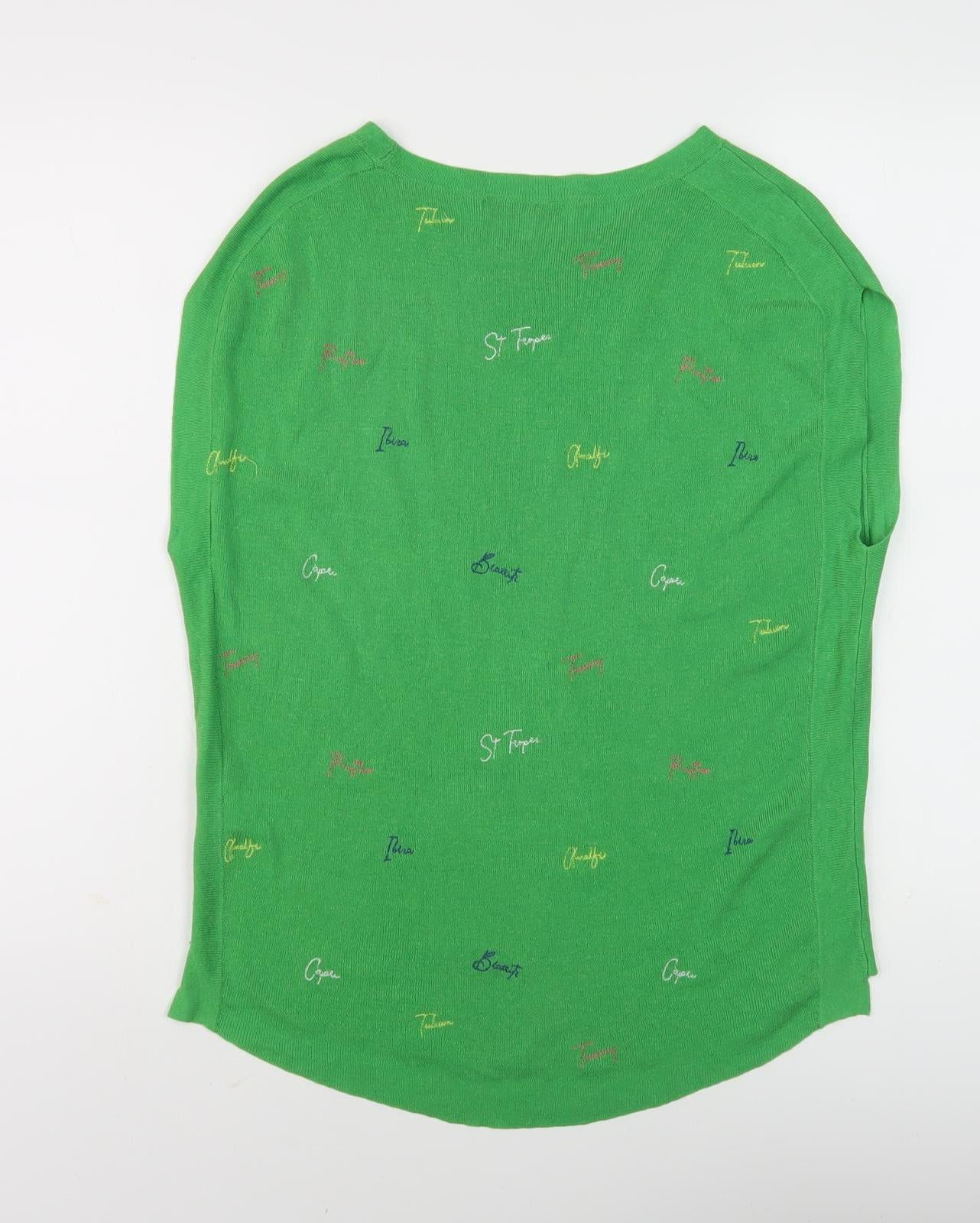 Next Women's Green Regular Fit Top, XS, Viscose-Linen