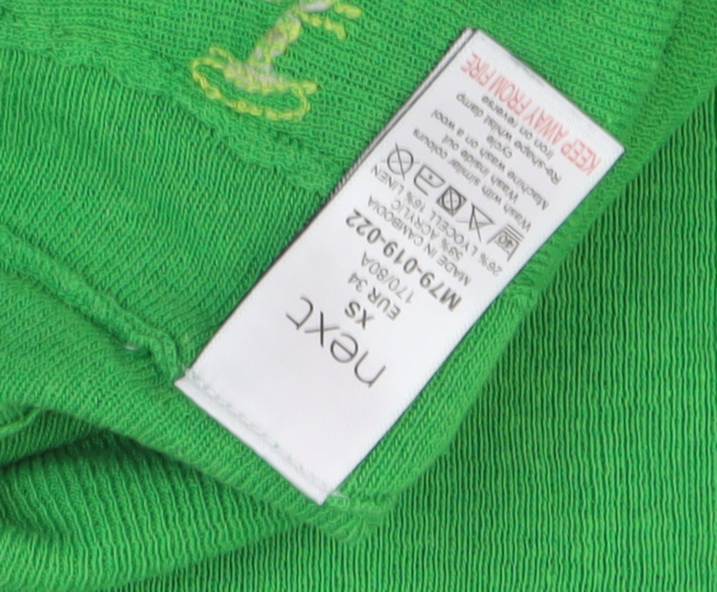 Next Women's Green Regular Fit Top, XS, Viscose-Linen