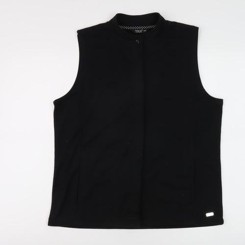 TIGI Womens Black Sleeveless Waistcoat - Size M