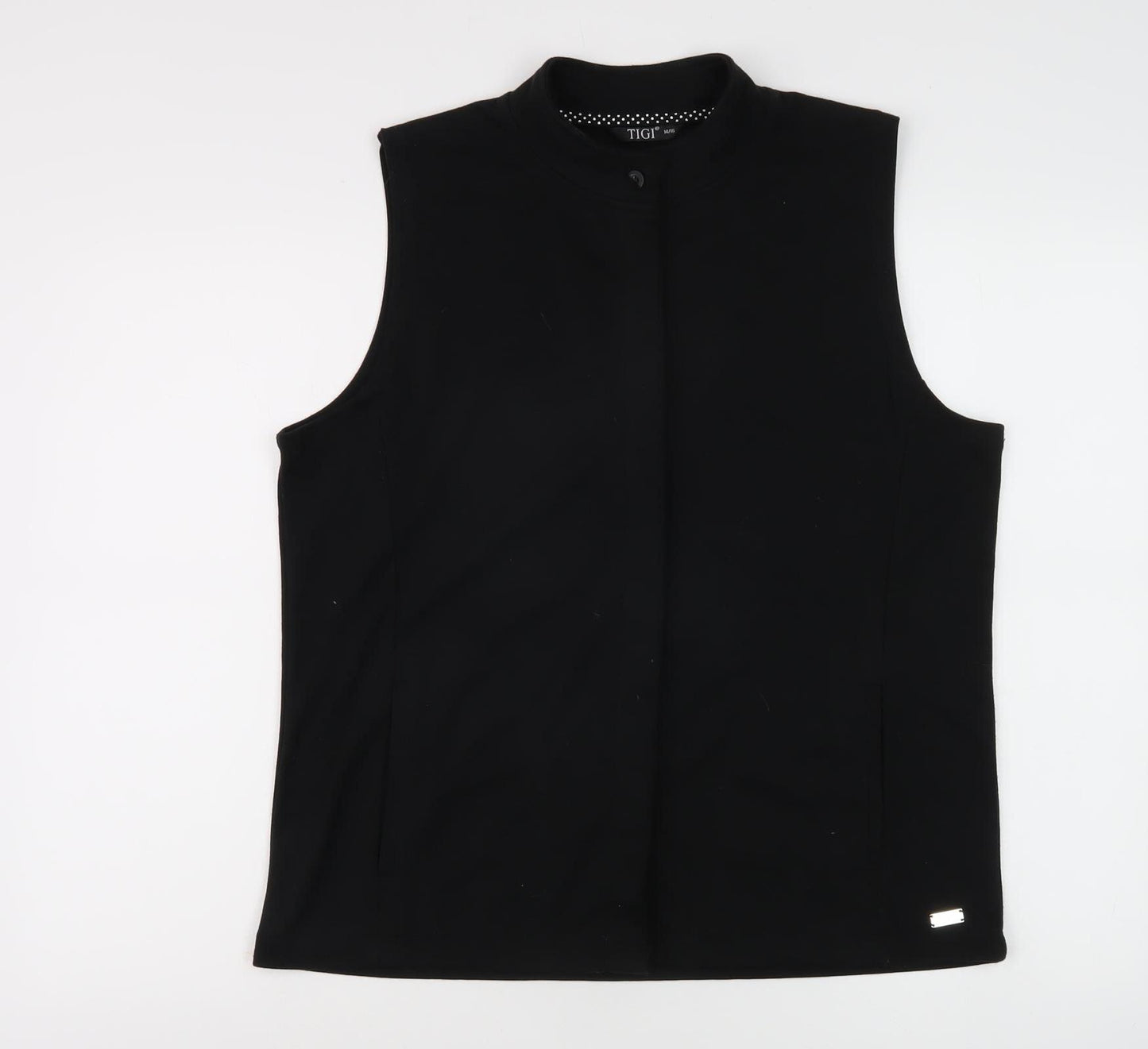 TIGI Womens Black Sleeveless Waistcoat - Size M