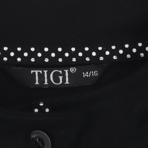 TIGI Womens Black Sleeveless Waistcoat - Size M