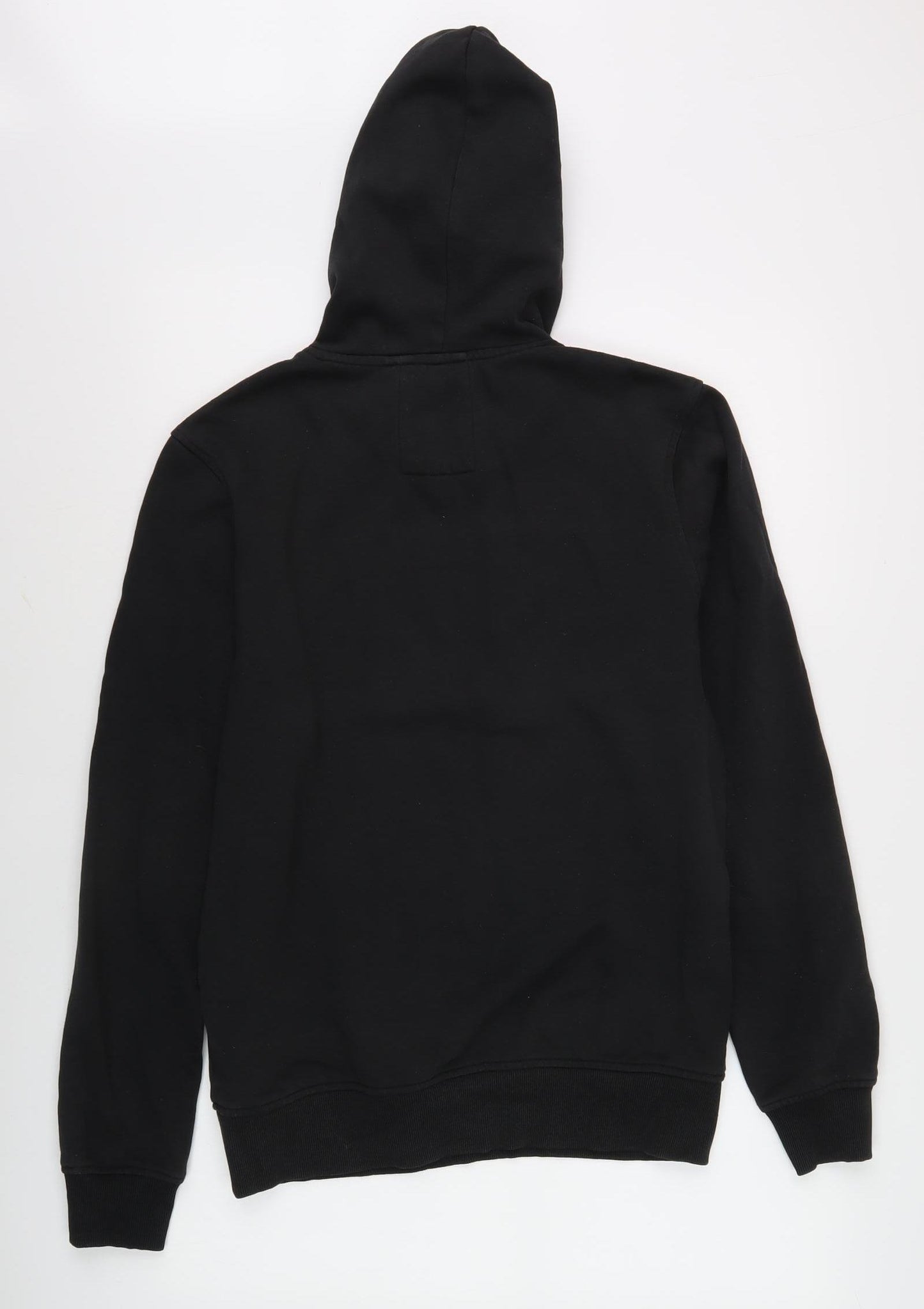 Luke Men's Black Pullover Hoodie, M - Logo Accent