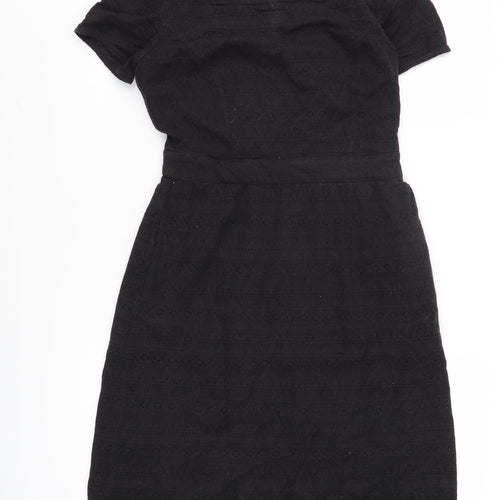 Fat Face Black Dress, Women, Size 8, Short Sleeve, Casual
