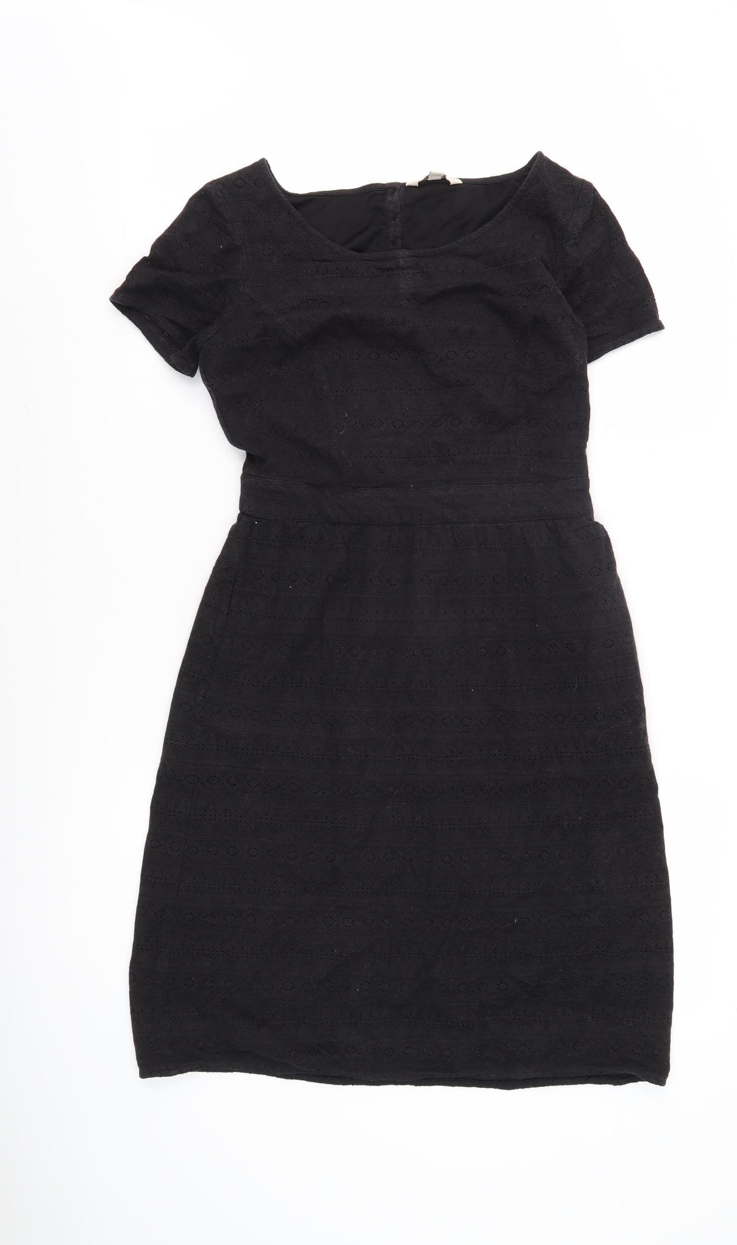 Fat Face Black Dress, Women, Size 8, Short Sleeve, Casual