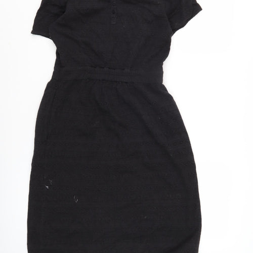 Fat Face Black Dress, Women, Size 8, Short Sleeve, Casual