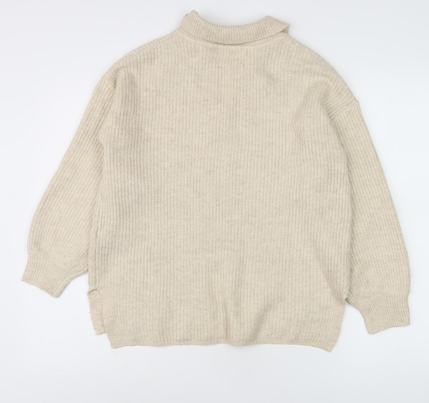 Marks and Spencer Beige Collared Women's Pullover Jumper M