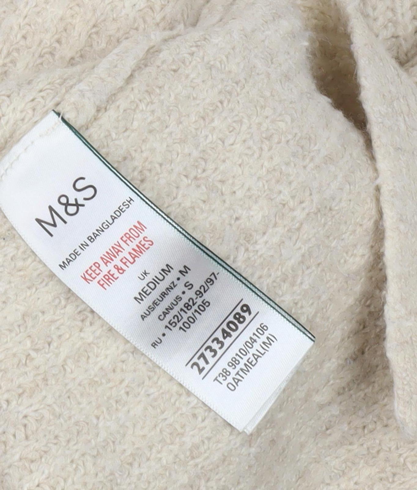 Marks and Spencer Beige Collared Women's Pullover Jumper M