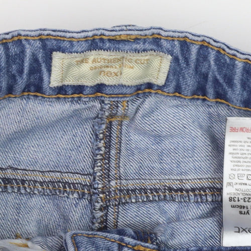 Next Girls Blue Skinny Jeans 11Y Casual Ripped Cotton