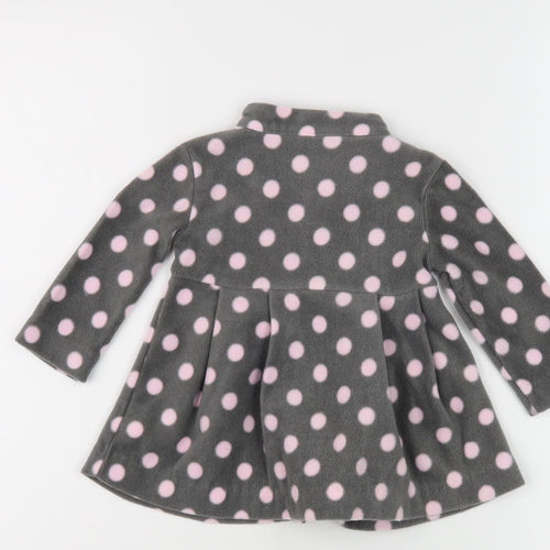 Savannah Girls Grey Polka Dot Fleece Jacket 6-9 Months