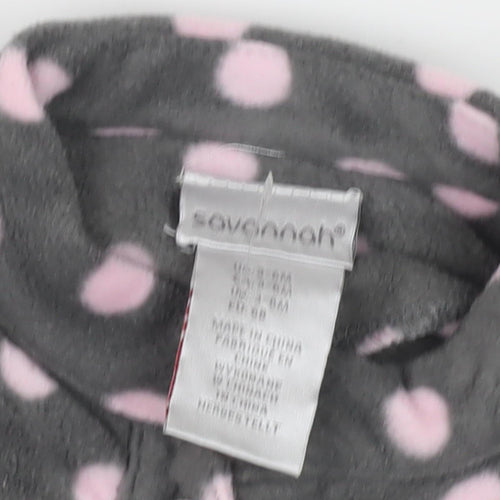 Savannah Girls Grey Polka Dot Fleece Jacket 6-9 Months