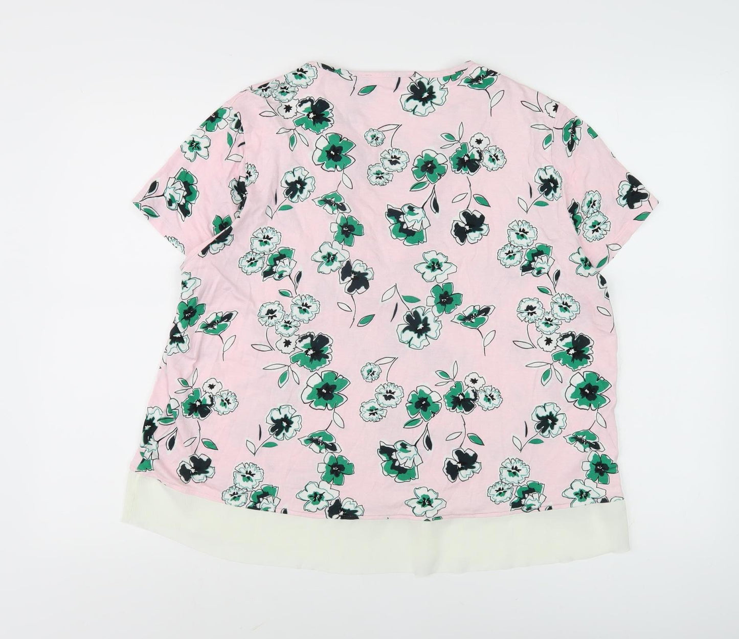 Marks and Spencer Women's Pink Floral Blouse Size 18