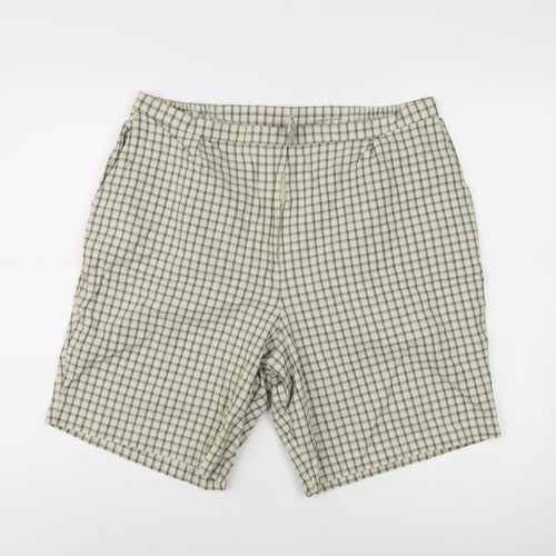 Essence Women Multicoloured Check Chino Shorts Size 20