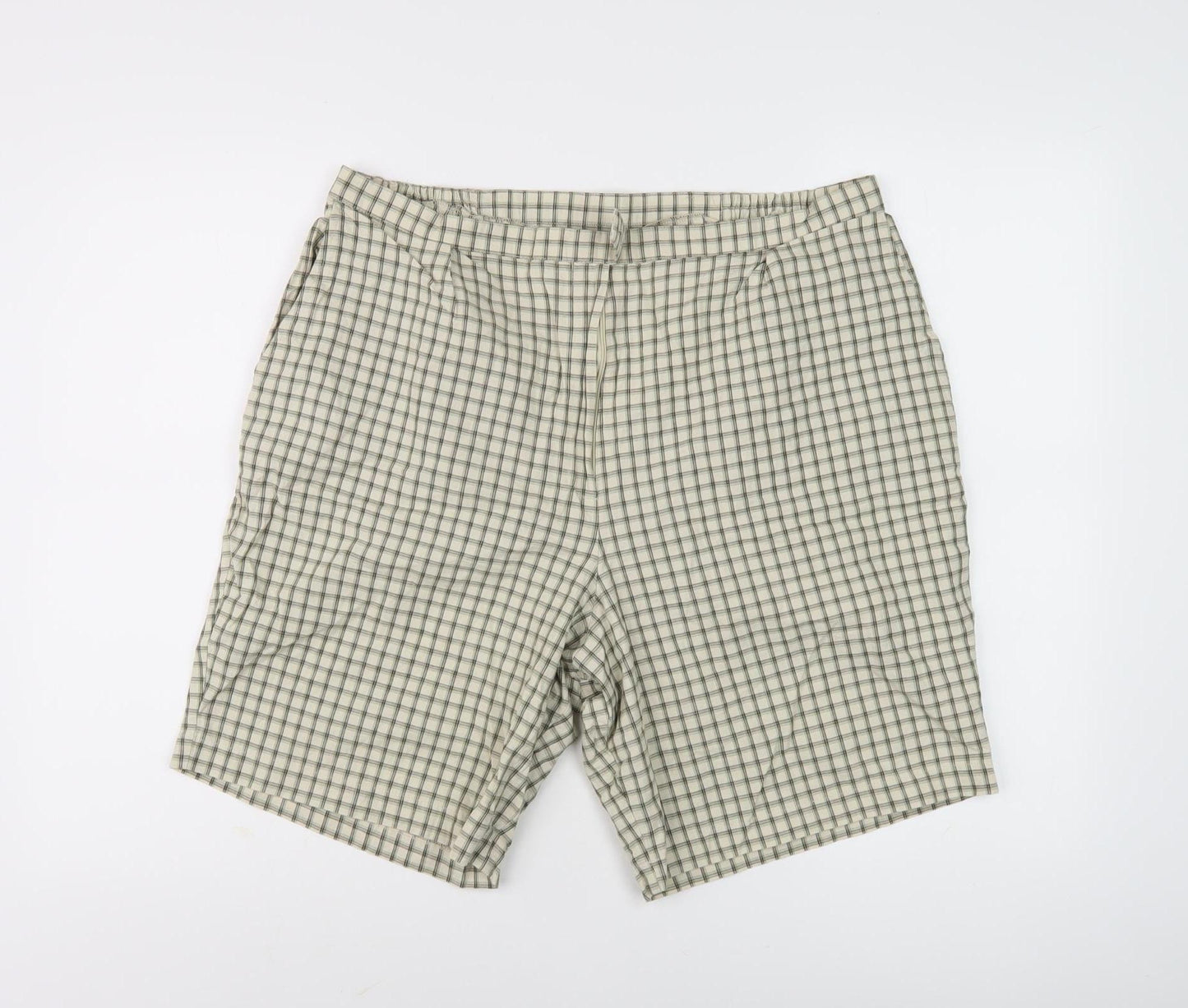 Essence Women Multicoloured Check Chino Shorts Size 20