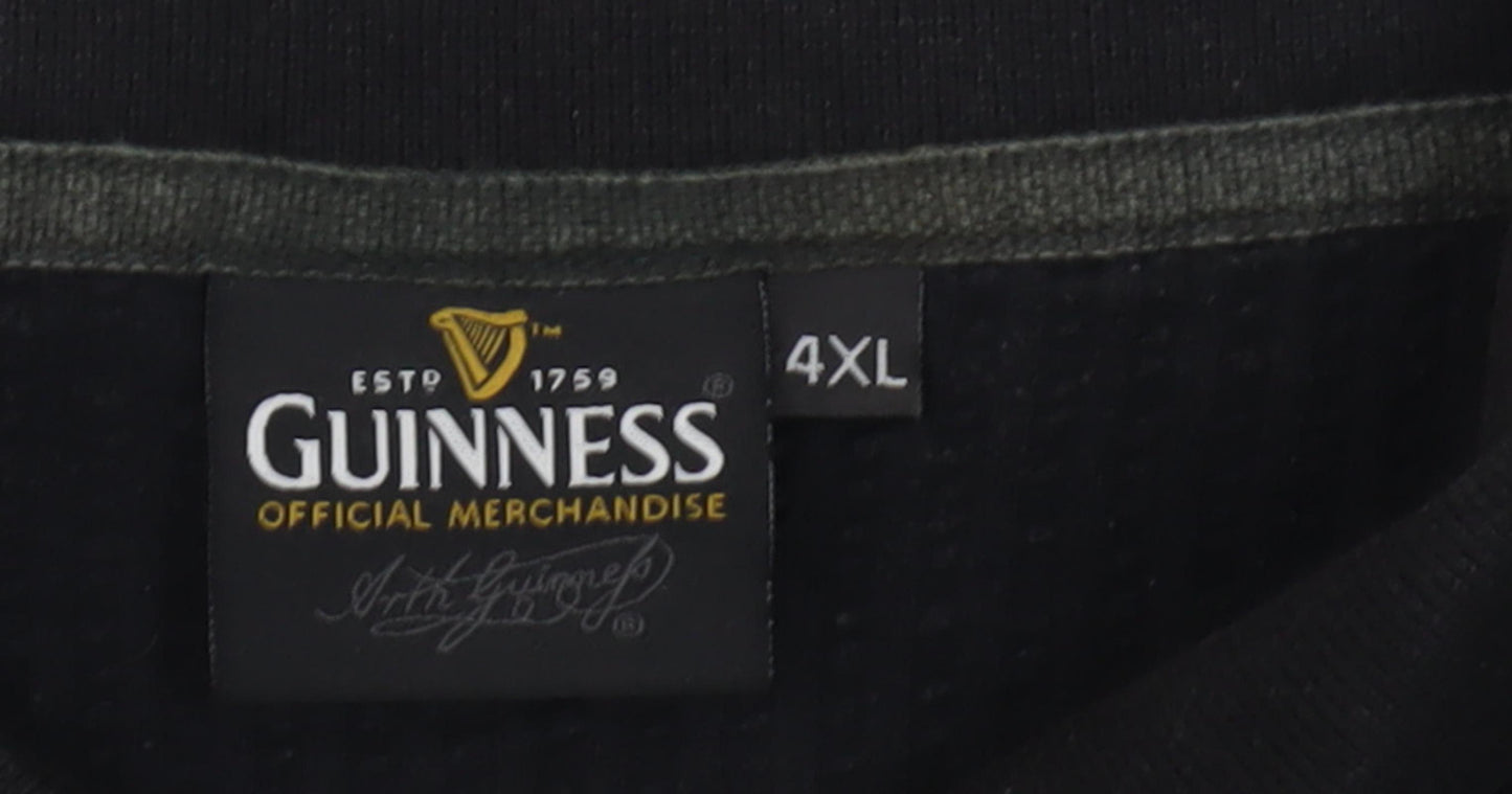 Guinness Men's Black 4XL Polo Shirt
