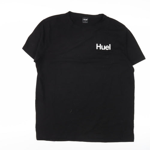 Huel Men's Black Crew Neck T-Shirt Size L Short Sleeve