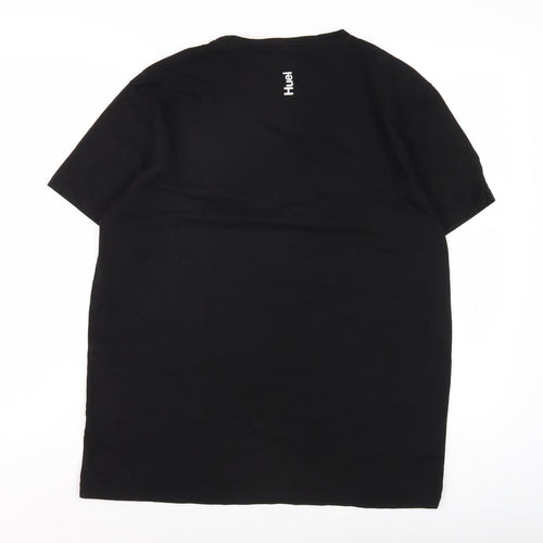 Huel Men's Black Crew Neck T-Shirt Size L Short Sleeve