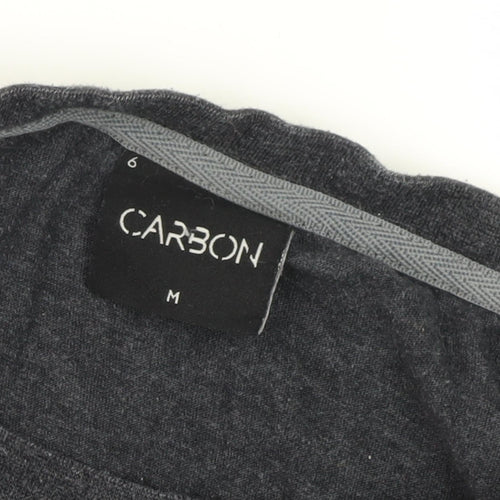 CARBON Men's Black Crew Neck Short Sleeve T-Shirt M