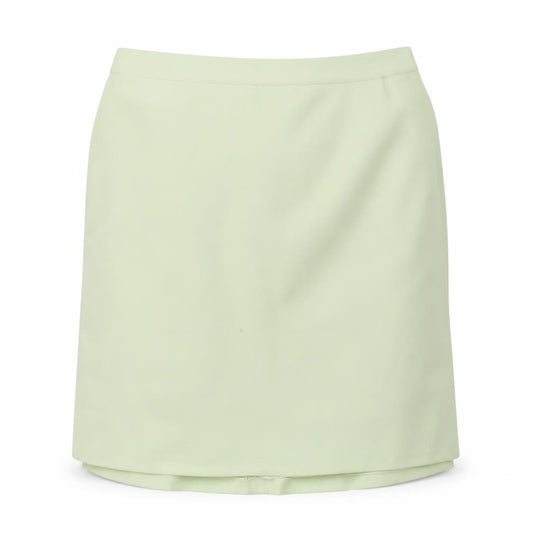 Front view of BHS Women's Green Mini Skirt, size 20, Knee Length