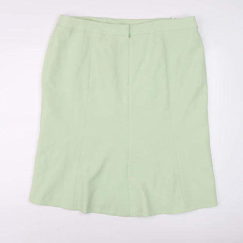 BHS Women's Green Mini Skirt, Size 20, Knee Length