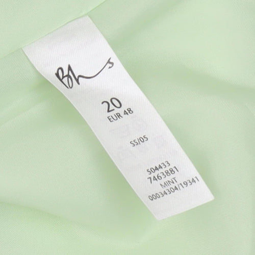 BHS Women's Green Mini Skirt, Size 20, Knee Length