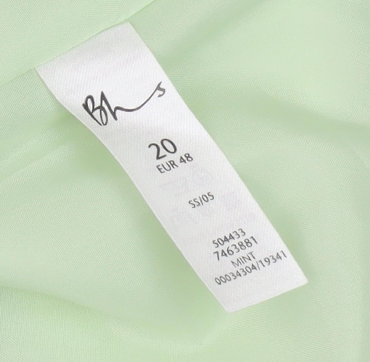 BHS Women's Green Mini Skirt, Size 20, Knee Length