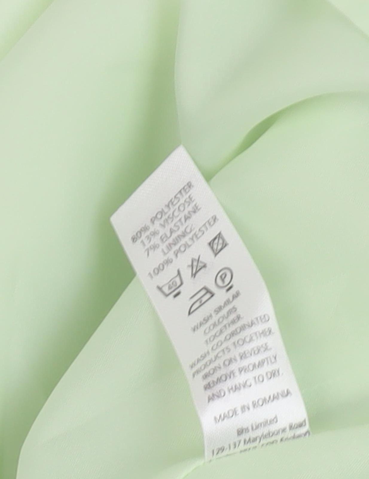 BHS Women's Green Mini Skirt, Size 20, Knee Length