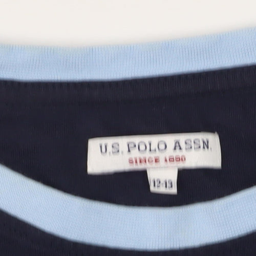 U.S. Polo Assn. Boys Blue Graphic T-Shirt Size 12-13 Years