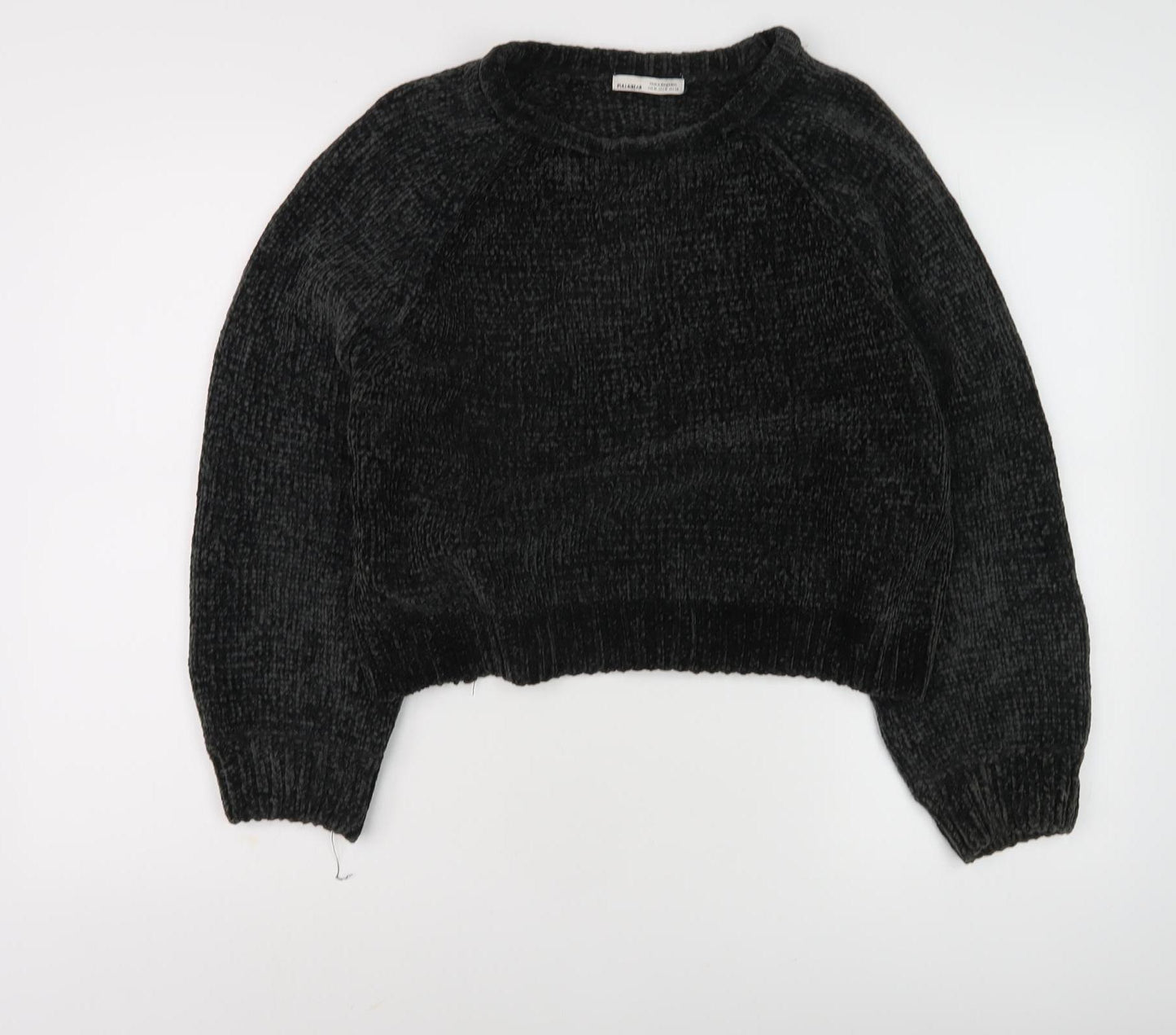 Pull & Bear Women's Black Medium Pullover Raglan Sleeve Jumper