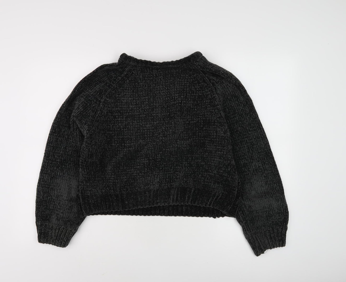 Pull & Bear Women's Black Medium Pullover Raglan Sleeve Jumper