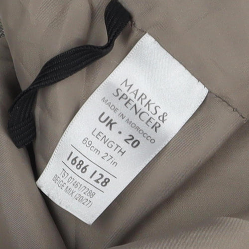 Marks and Spencer Women's Beige Knee Length Skirt Size 20