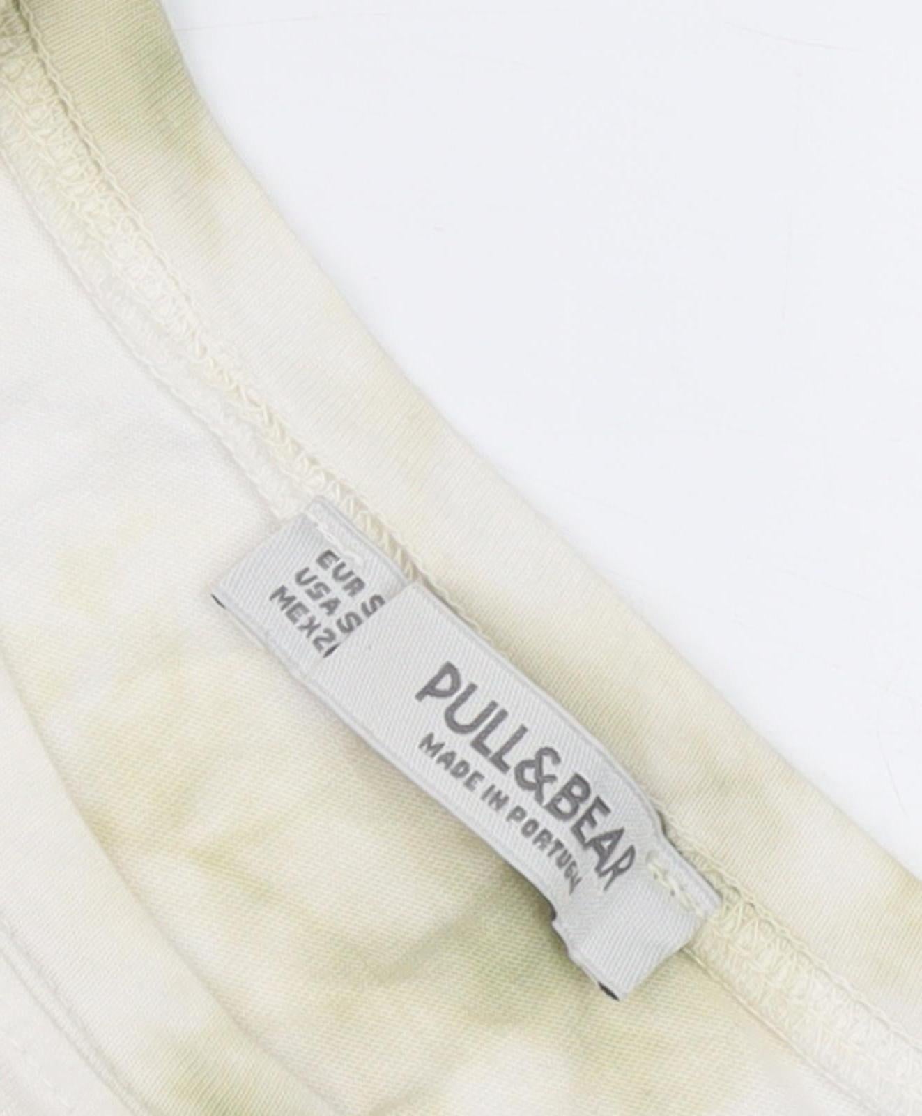 Pull & Bear Women's Beige Tie-Dye T-Shirt, Size S