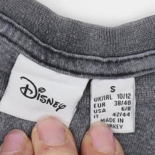 Disney Unisex Grey Stitch T-Shirt, Size S, Casual Style