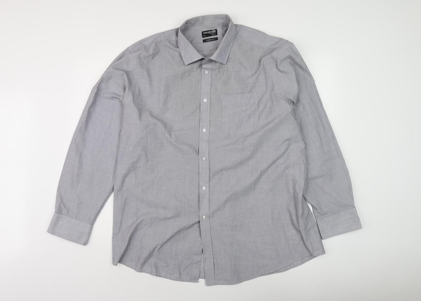 Men's Grey Classic Fit Dress Shirt - The Collection