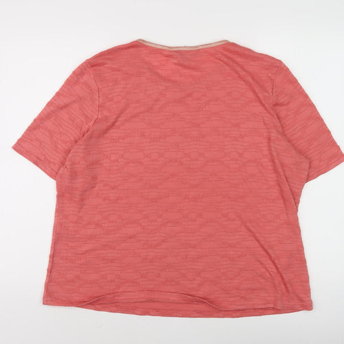 Honor Millburn Women's Pink T-Shirt, Size L, Casual Knit