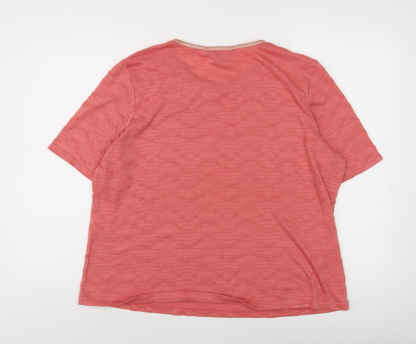 Honor Millburn Women's Pink T-Shirt, Size L, Casual Knit