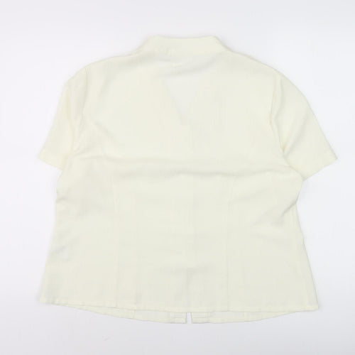 Eastex Women’s Ivory Blouse V-Neck Size 16 Casual