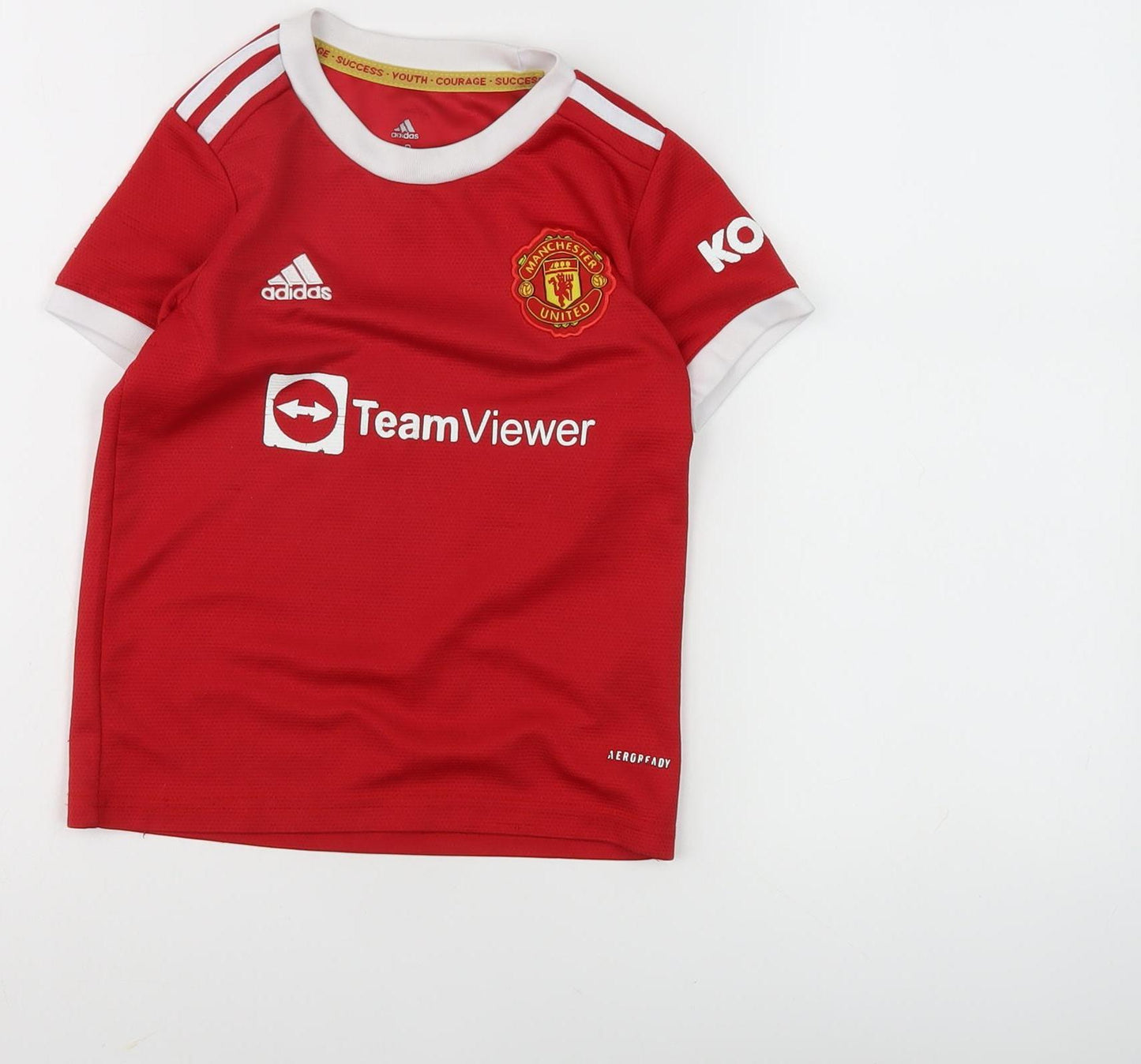 Adidas Boys Red Football Jersey T-Shirt, Size 18