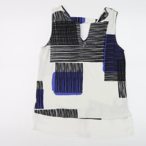 Next Women's Geometric Viscose Blouse, Size 12, Multicoloured