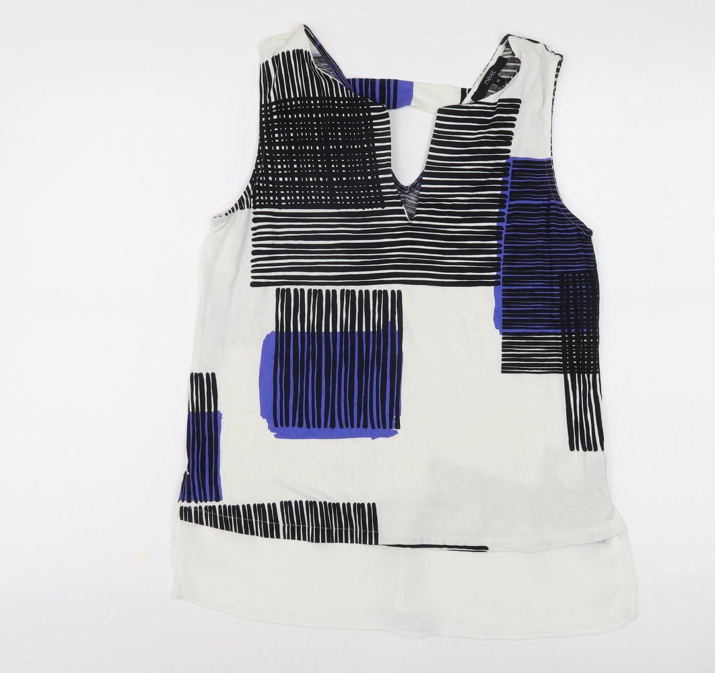 Next Women's Geometric Viscose Blouse, Size 12, Multicoloured