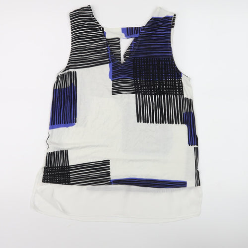 Next Women's Geometric Viscose Blouse, Size 12, Multicoloured