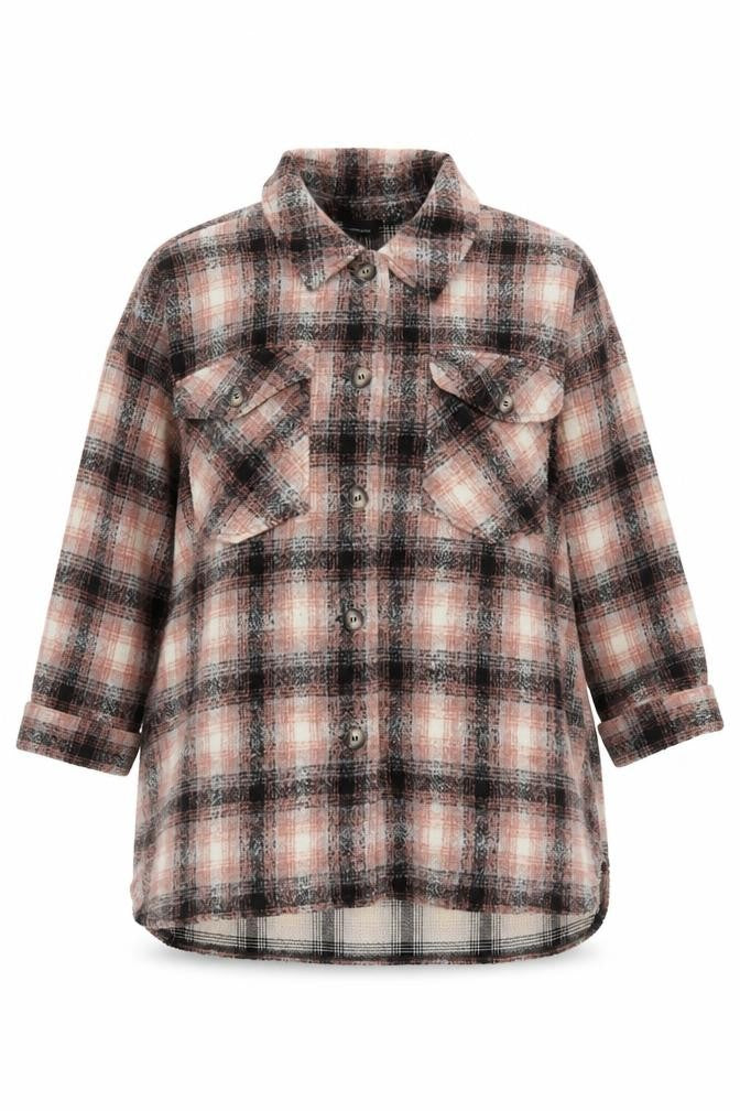 Front view of Vero Moda Women's Multicoloured Plaid Jacket - UK 22
