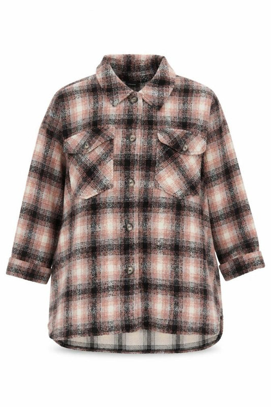 Front view of Vero Moda Women's Multicoloured Plaid Jacket - UK 22