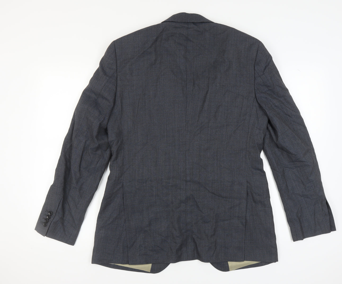 Corsivo Men's Grey Suit Jacket 40L Wool Formal Wear